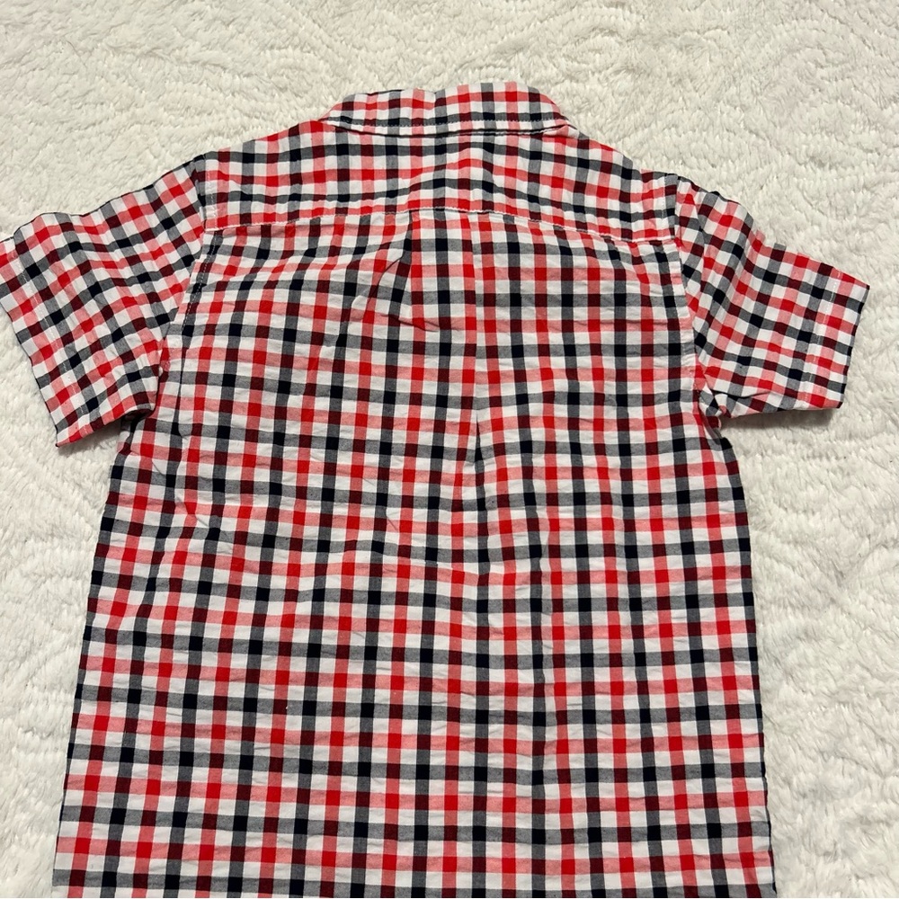 Janie and Jack Button Down Plaid Shirt May Americana Little Boy 4th of July sz 6 - Picture 9 of 10